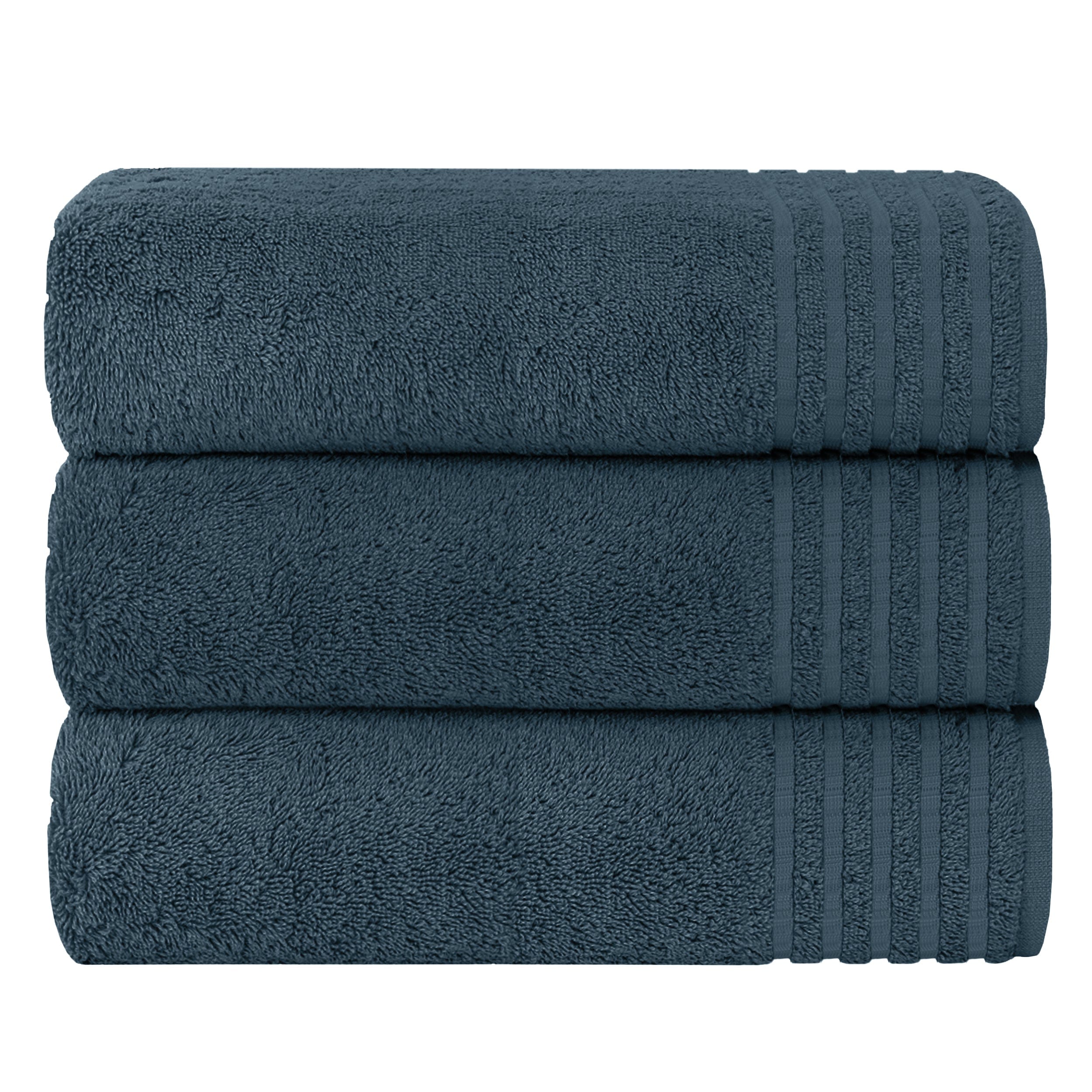 Olivia Rocco Monaco Bath Sheets, Pack of 3, 500gsm 100% Cotton