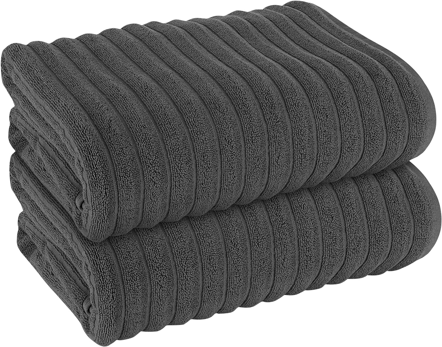 Olivia Rocco Ribbed Cotton Towels, 2 Bath Sheets or 6 Piece Bale