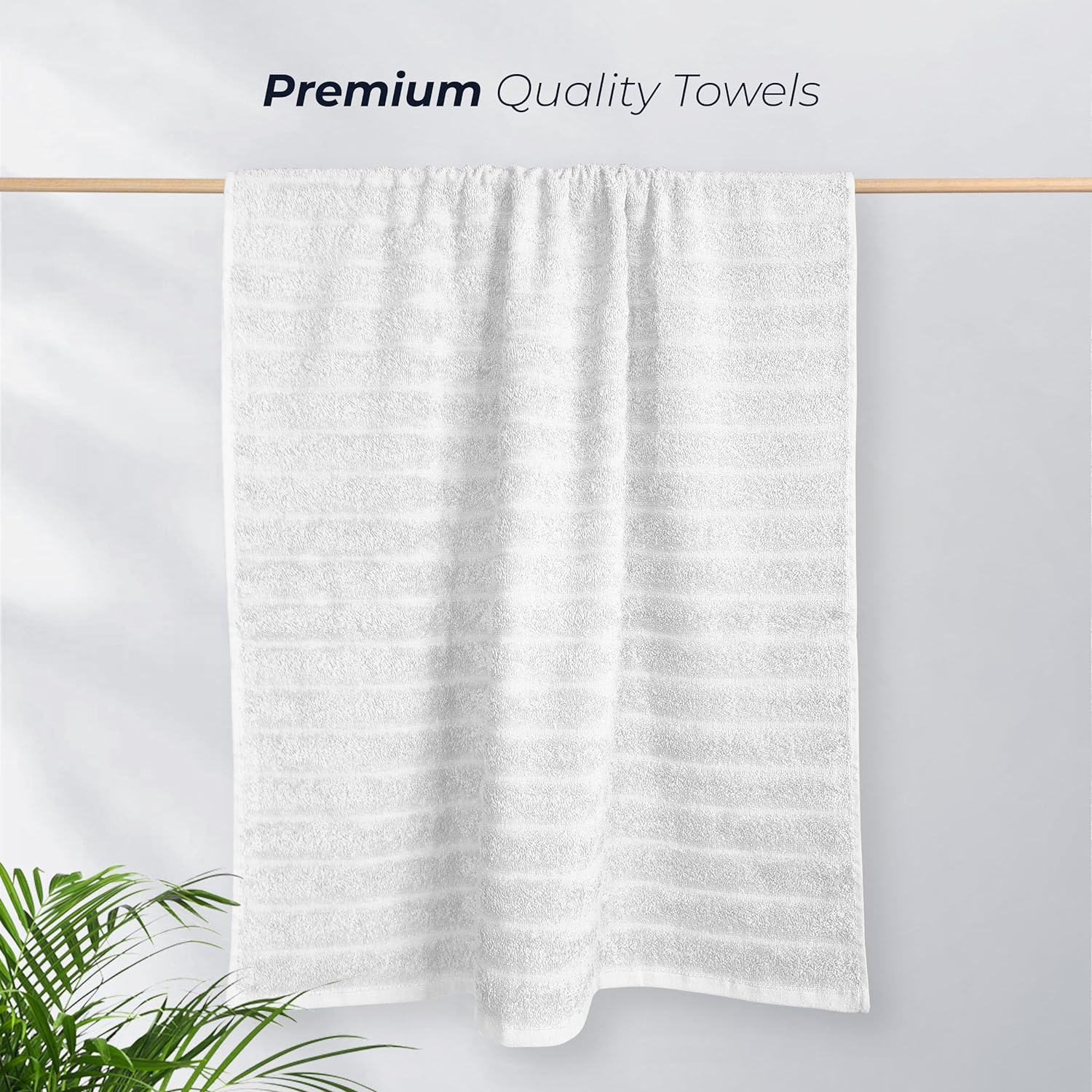Olivia Rocco Ribbed Cotton Towels, 2 Bath Sheets or 6 Piece Bale