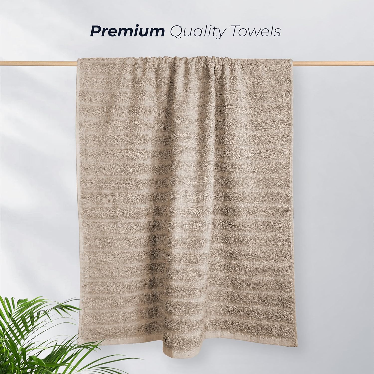 Olivia Rocco Ribbed Cotton Towels, 2 Bath Sheets or 6 Piece Bale