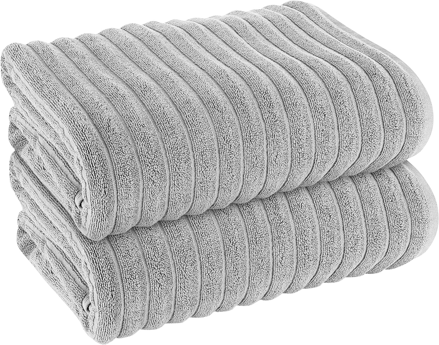 Olivia Rocco Ribbed Cotton Towels, 2 Bath Sheets or 6 Piece Bale