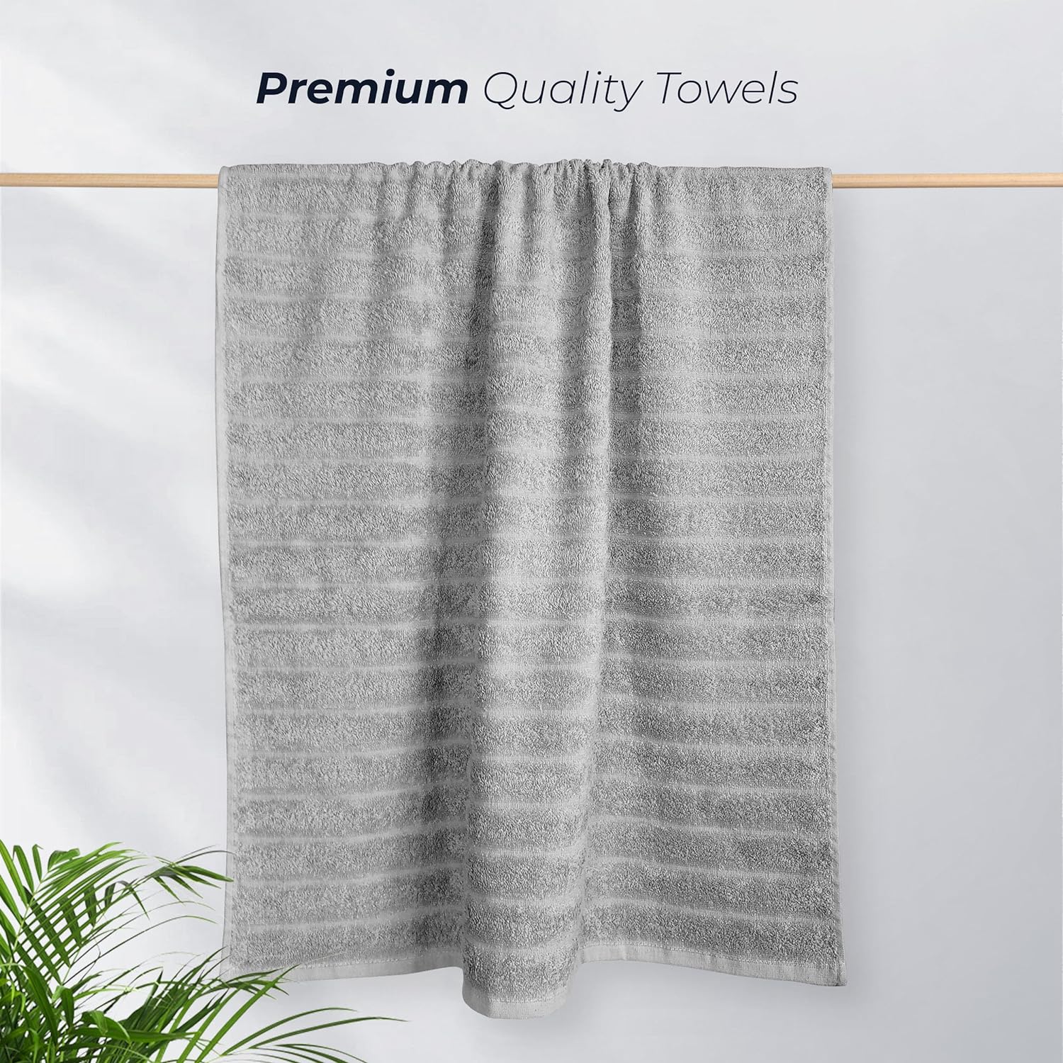 Olivia Rocco Ribbed Cotton Towels, 2 Bath Sheets or 6 Piece Bale