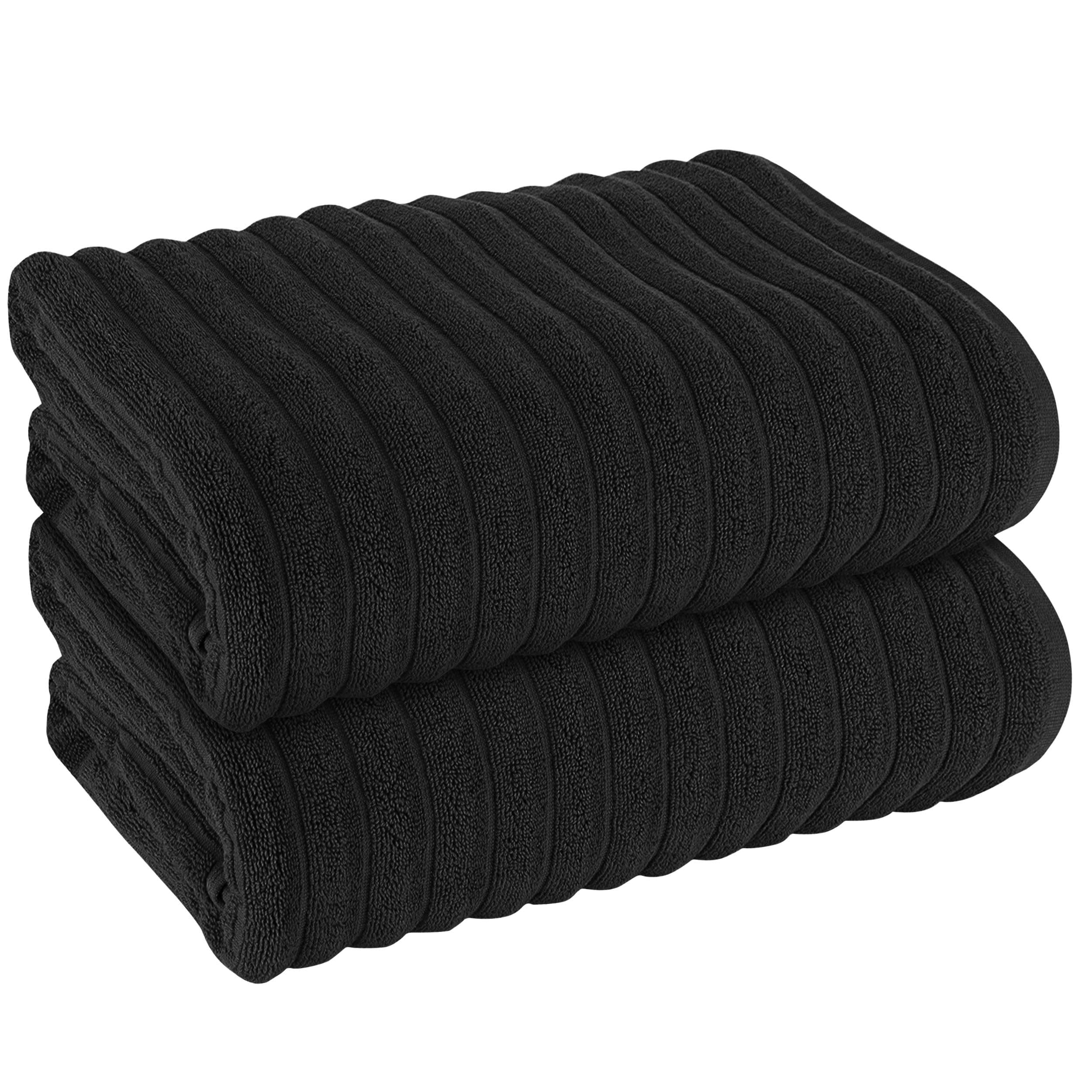 Olivia Rocco Ribbed Cotton Towels, 2 Bath Sheets or 6 Piece Bale