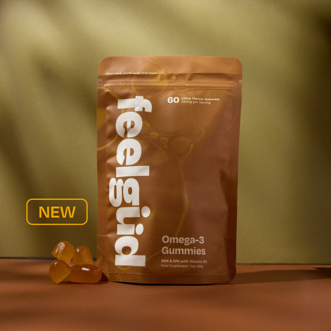Omega-3 Gummies – Algae DHA with Vitamin D3, Vegan, No Fishy Aftertaste