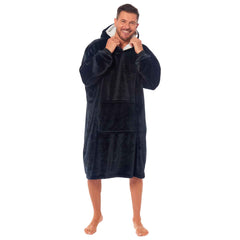 Oversized Men's Hooded Blanket Sweatshirt With Sherpa Lining Cotton Rich Super Soft Everyday