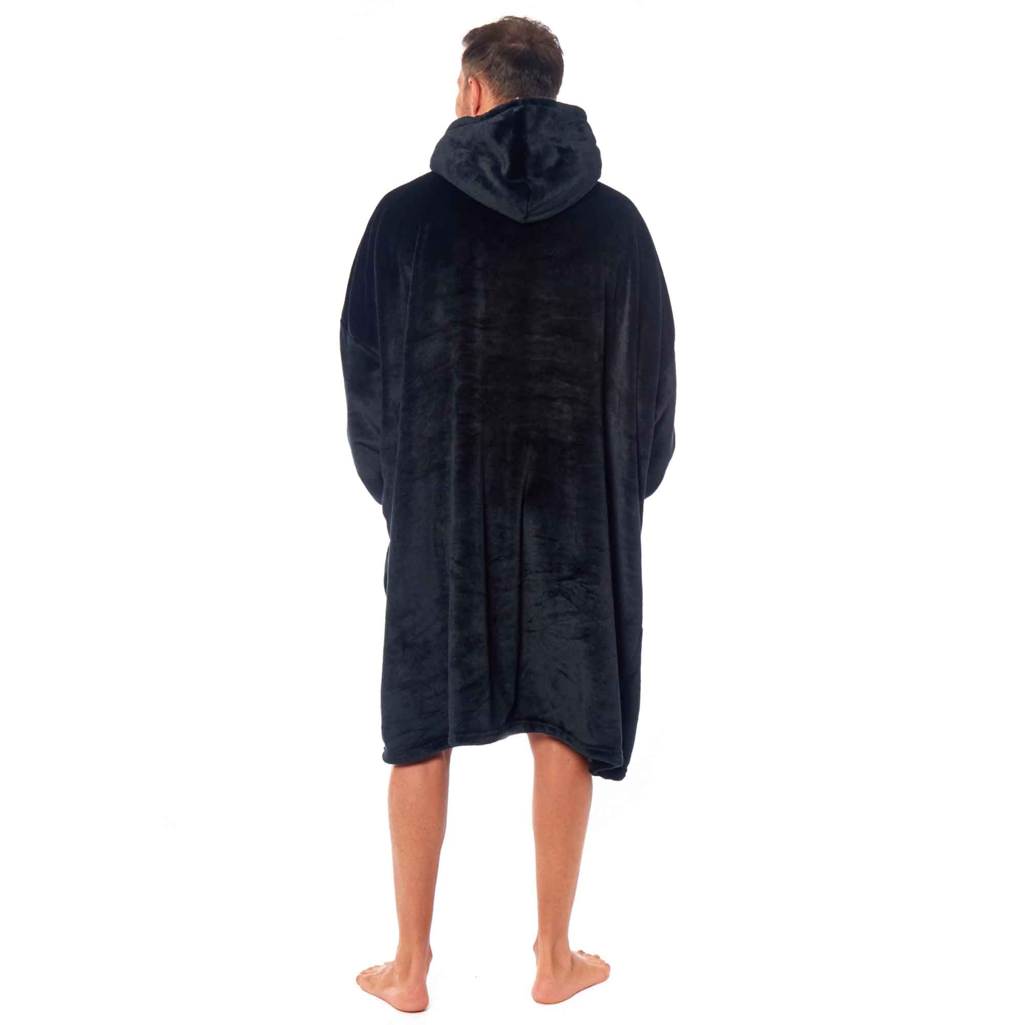 Oversized Men's Hooded Blanket Sweatshirt With Sherpa Lining Cotton Rich Super Soft Everyday