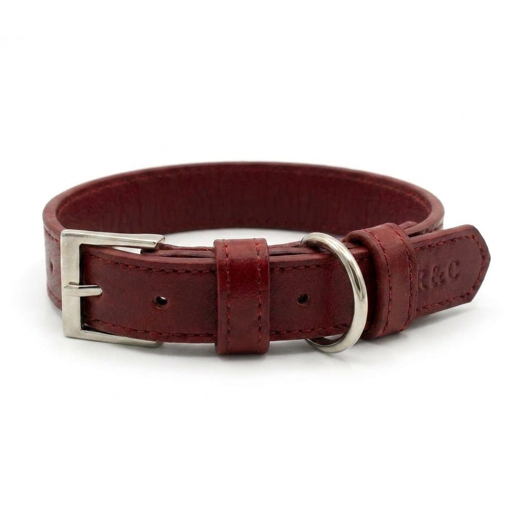 Ralph & Co Lignify Vegan Dog Collar, Oxblood Red