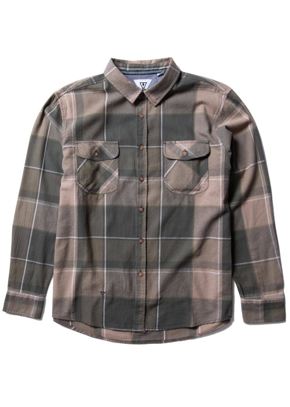Vissla Men's Central Coast Flannel Shirt, Organic Cotton Plaid