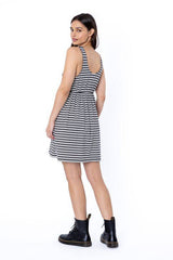 Rincon Point Cotton Knit Tank Dress in Black