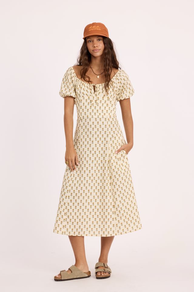 Picked With Love Woven Dress in Sea Salt