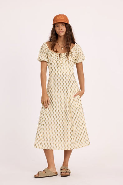 Picked With Love Woven Dress in Sea Salt
