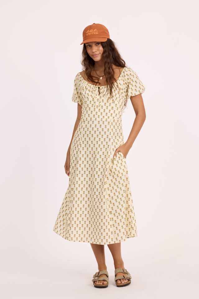 Picked With Love Woven Dress in Sea Salt