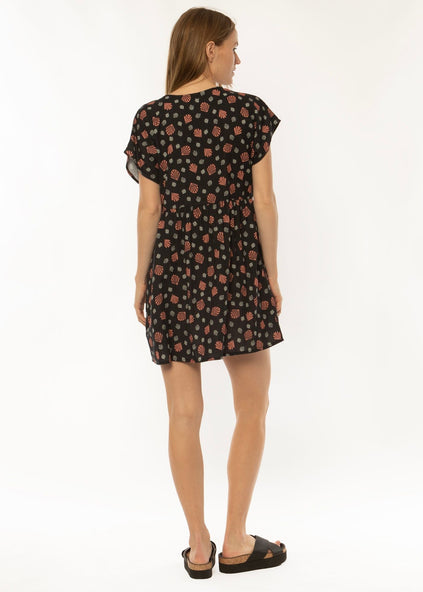 Doheny Dolman Sleeve Cotton Dress with Patch Pockets