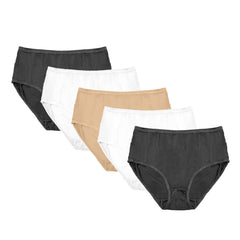 Pack Of 10 Women's Midi Briefs Cotton Breathable Assorted Styles Comfortable