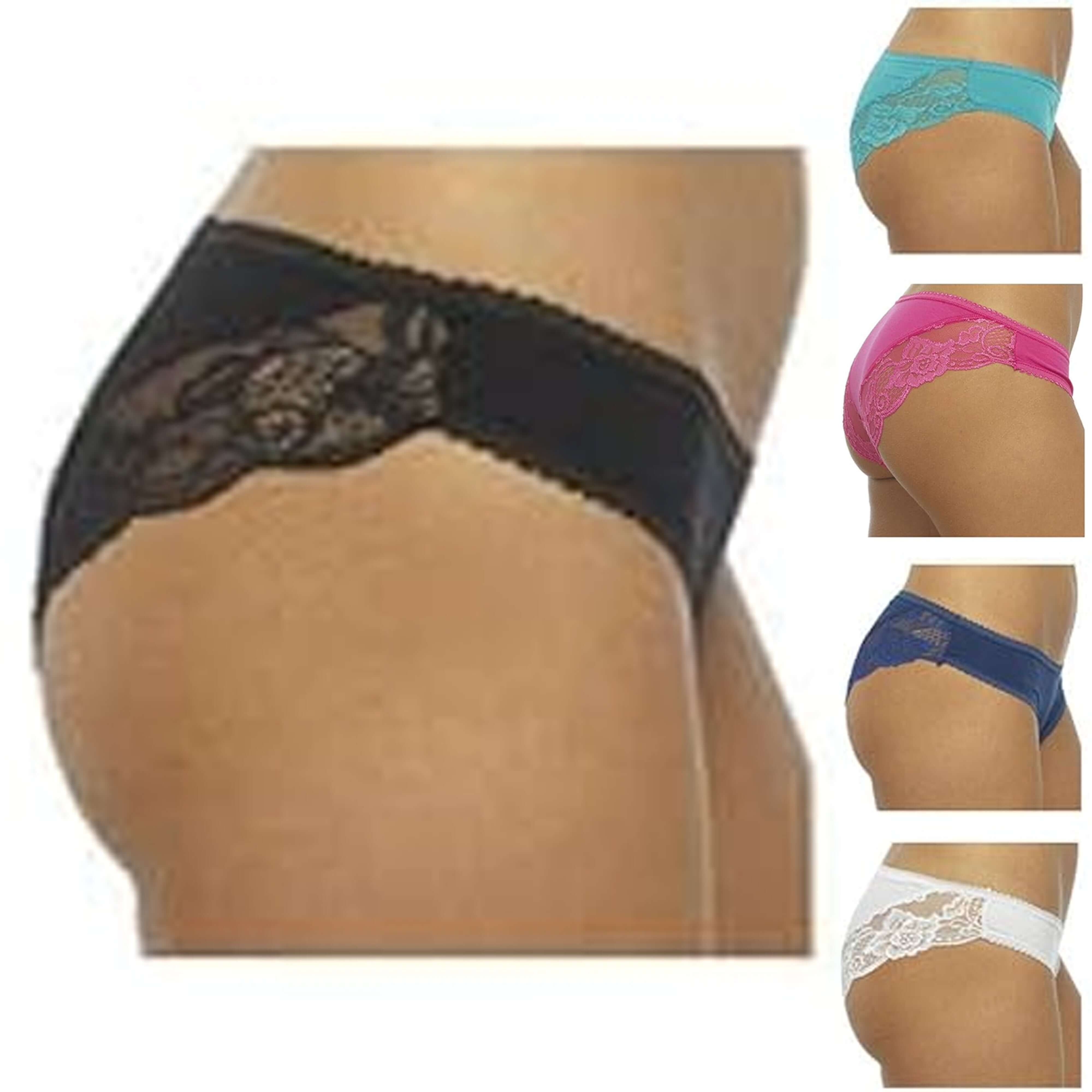 Pack Of 10 Women's Brazilian Briefs Cotton Blend Underwear With Stretch