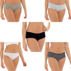 Pack Of 10 Women's Cotton Briefs Underwear Shorts With Stretch Waistband