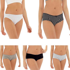Pack Of 10 Women's Cotton Briefs Underwear Shorts With Stretch Waistband