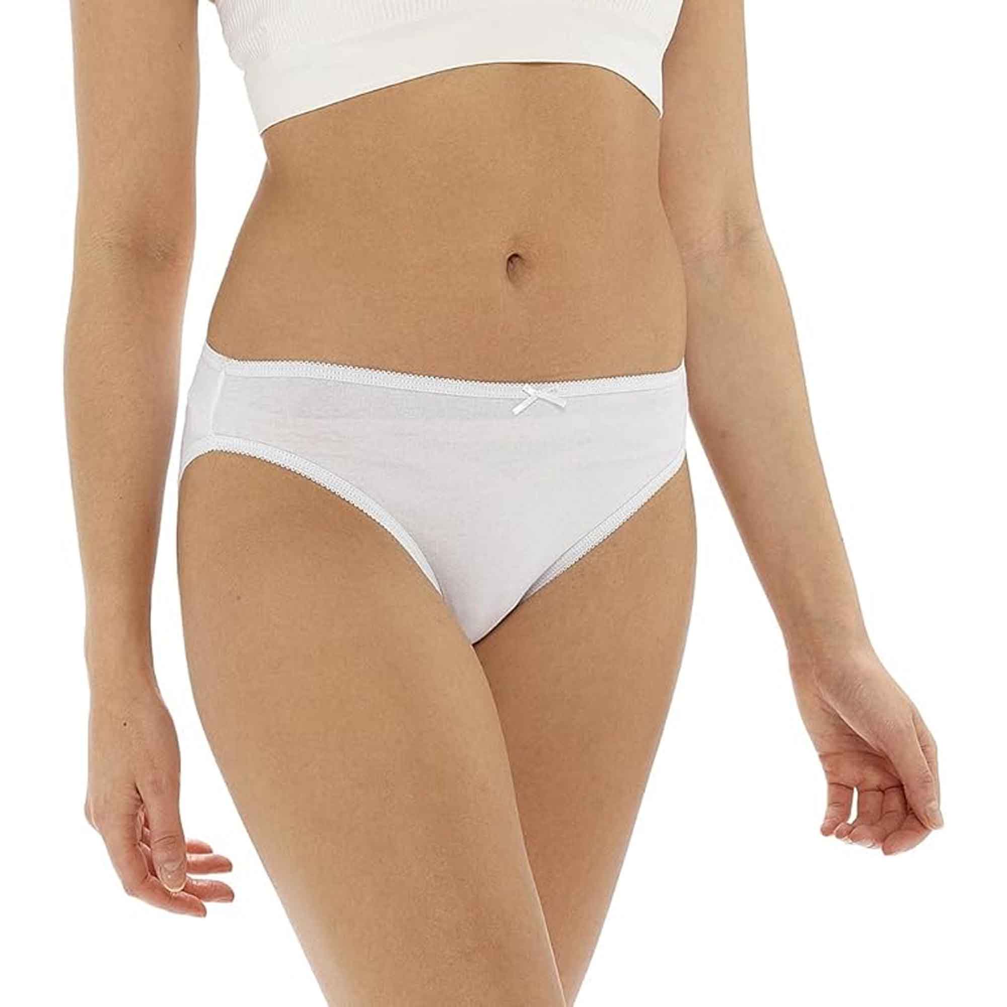 Pack Of 10 Women's Cotton Briefs Underwear Shorts With Stretch Waistband
