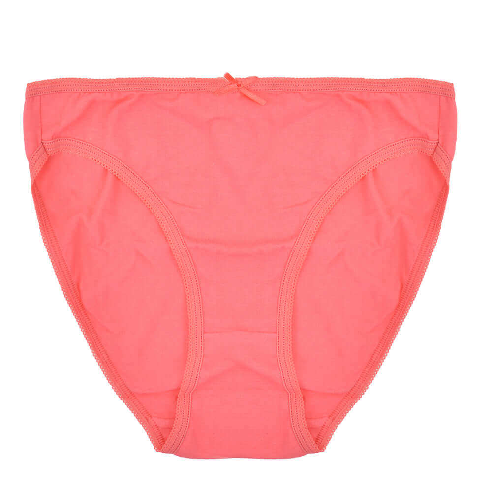 Women's High Leg Cotton Briefs Pack Of 10 Assorted Colours Breathable