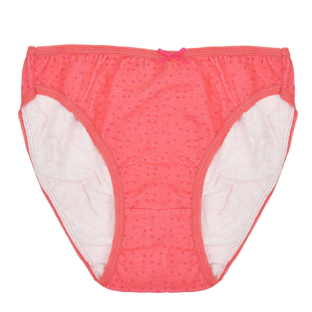 Women's High Leg Cotton Briefs Pack Of 10 Assorted Colours Breathable