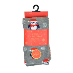 Girls' Christmas Tights Pack Of 2 Cotton Rich Soft Durable For Kids' Sized