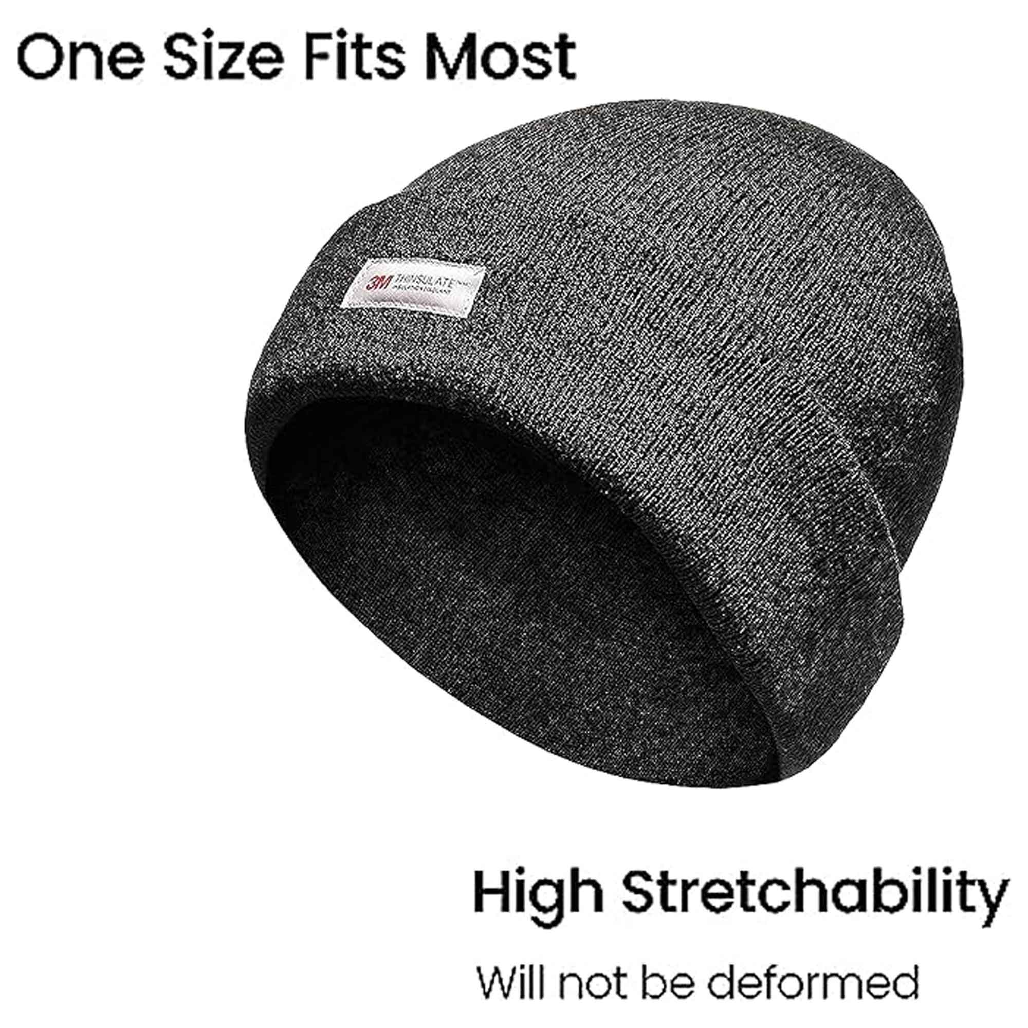 Men's Winter Ski Beanies Pack Of 2 With 3M Thinsulate Thermal Lining