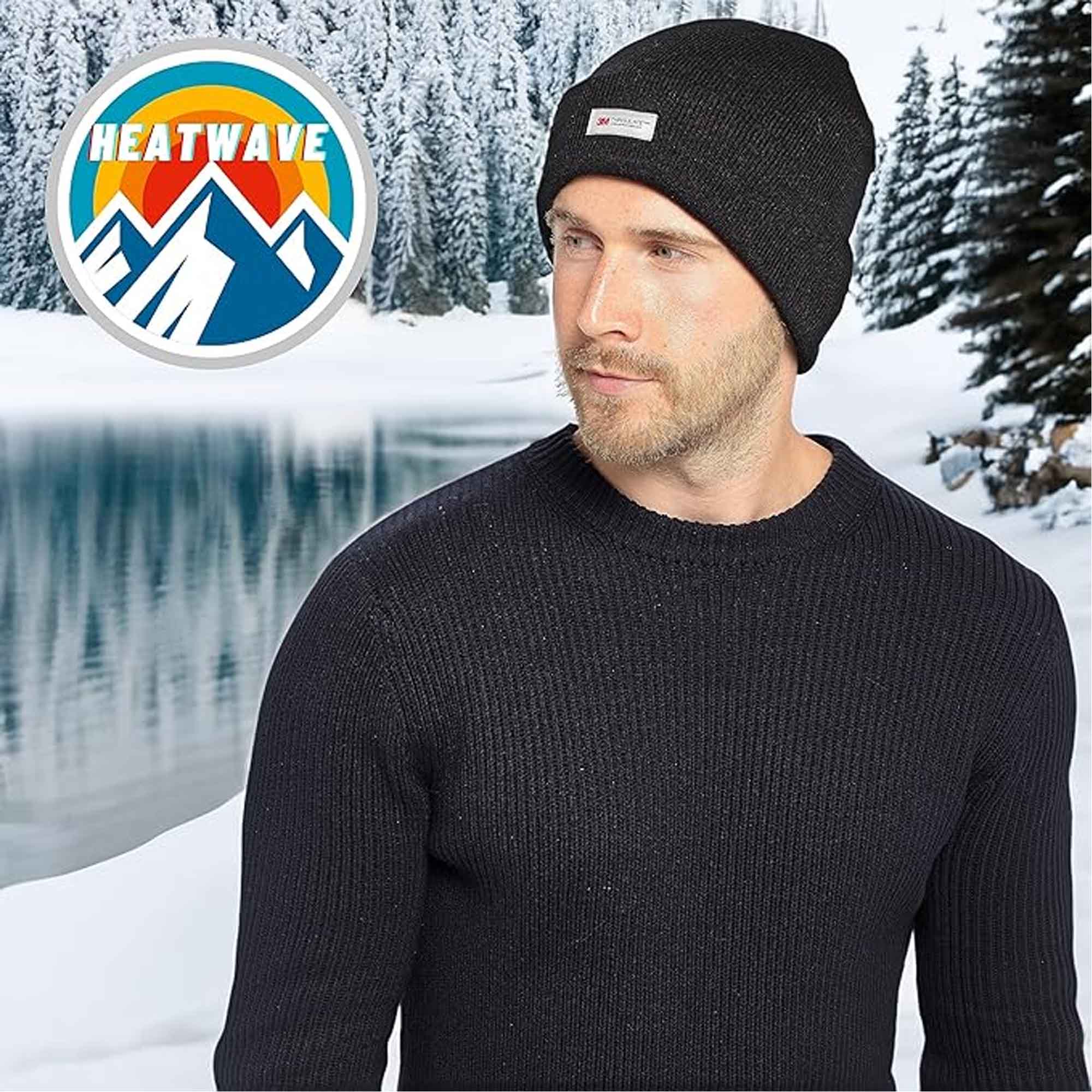 Men's Winter Ski Beanies Pack Of 2 With 3M Thinsulate Thermal Lining