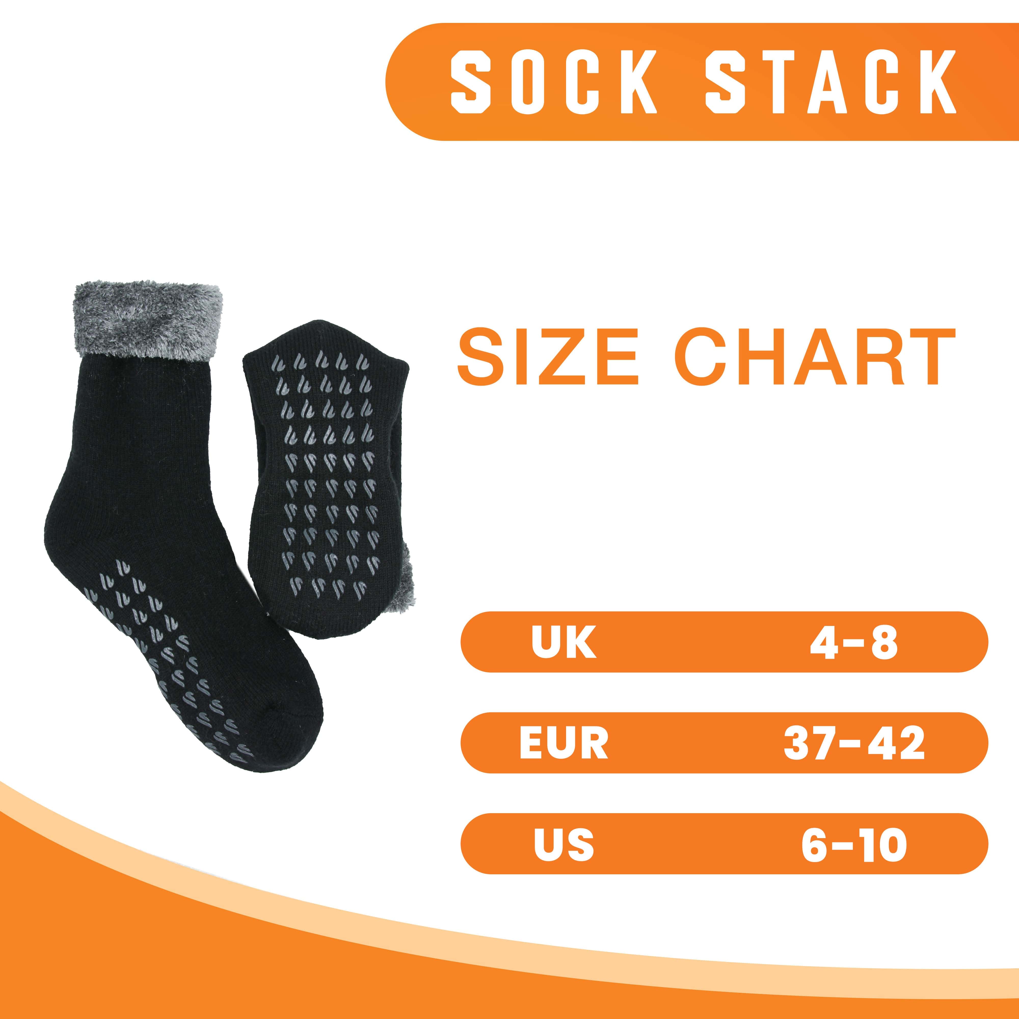 Feather Soft TOT Slipper Socks For Women's Fleece Lined Indoor Cosy Winter UK 4-8