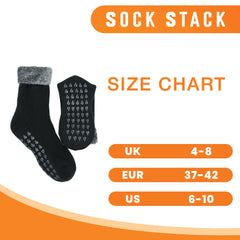 Feather Soft TOT Slipper Socks For Women's Fleece Lined Indoor Cosy Winter UK 4-8