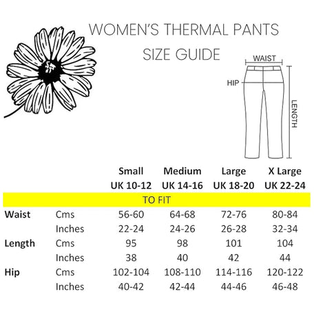 Women's Thermal Pants 2 Pack Cotton Rich Insulating Yarn Ribbed Comfort Fit