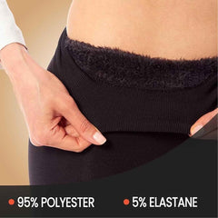 Pack Of 2 Women's Ultra Thermal Brushed Black Leggings 140 Denier