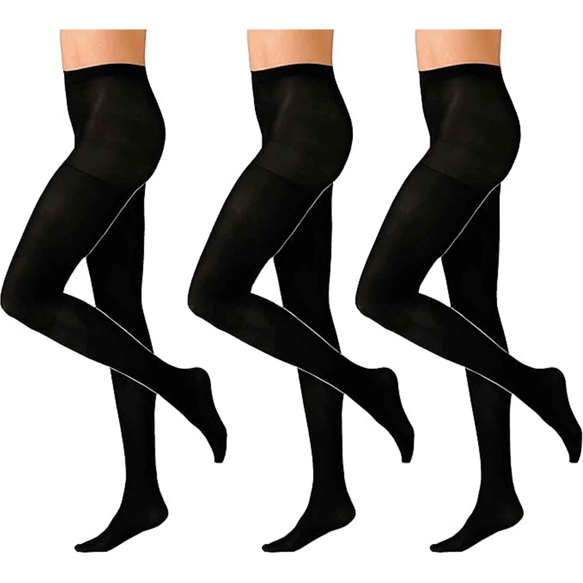 Women's Thermal Tights Pack Of 3 Black 140 Denier Winter Warmth