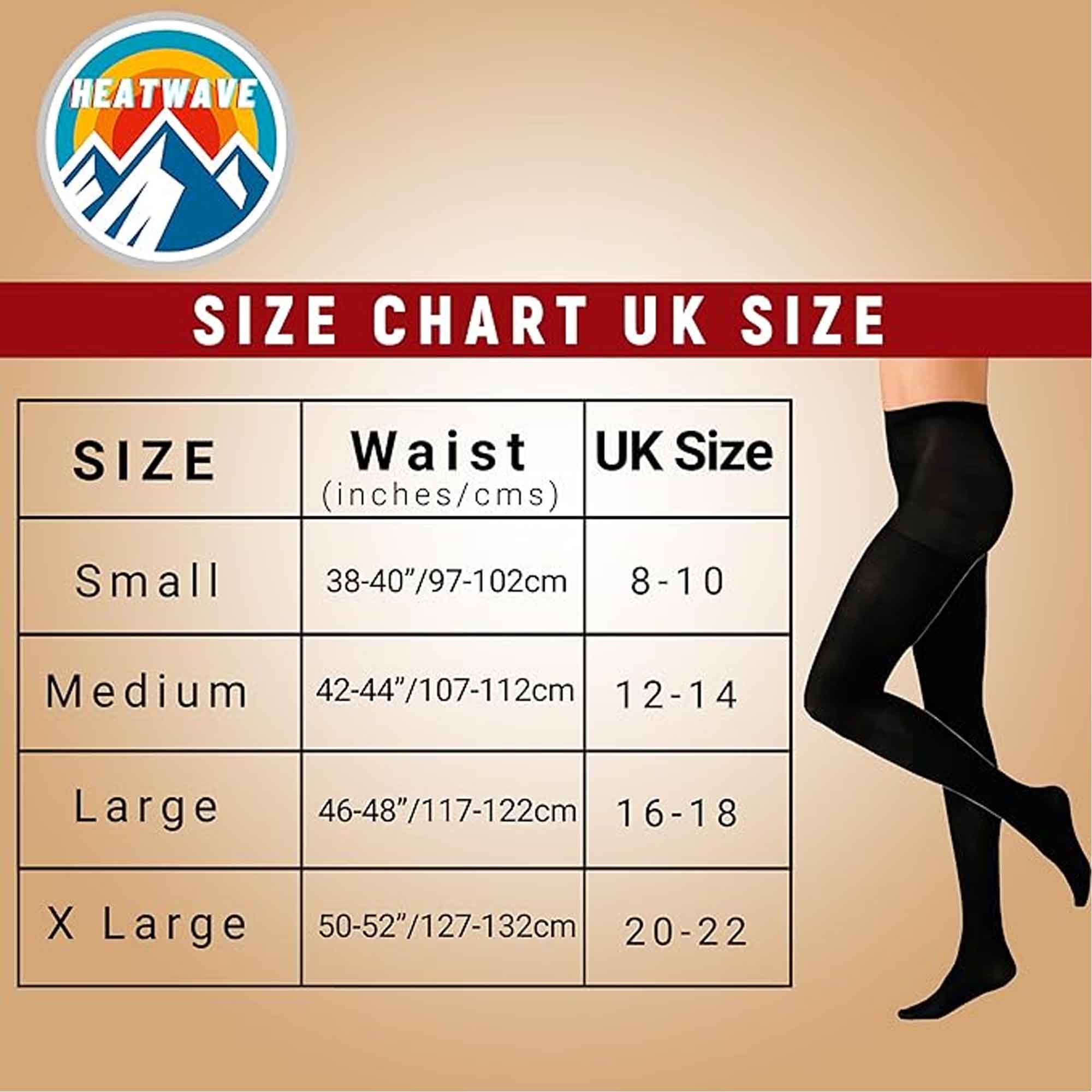 Women's Thermal Tights Pack Of 3 Black 140 Denier Winter Warmth