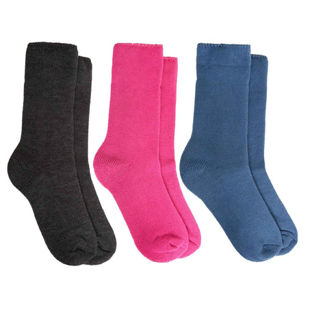 Pack Of 3 Women's Thermal Boot Socks 2.3 Tog Heavy Duty UK 4-7