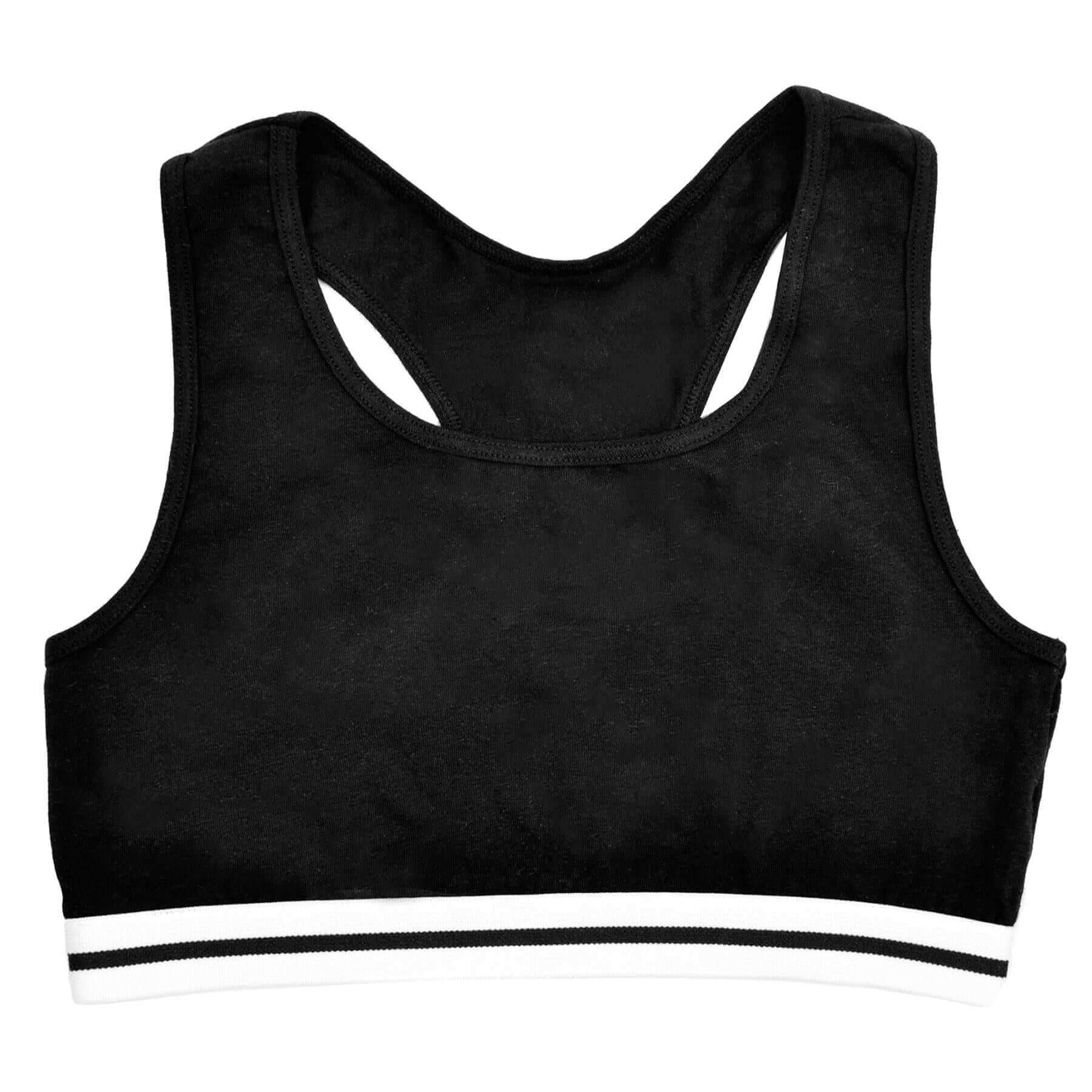 Pack Of 4 Girls' Racer Back Seamless Sports Bralettes Crop Top Training Bras