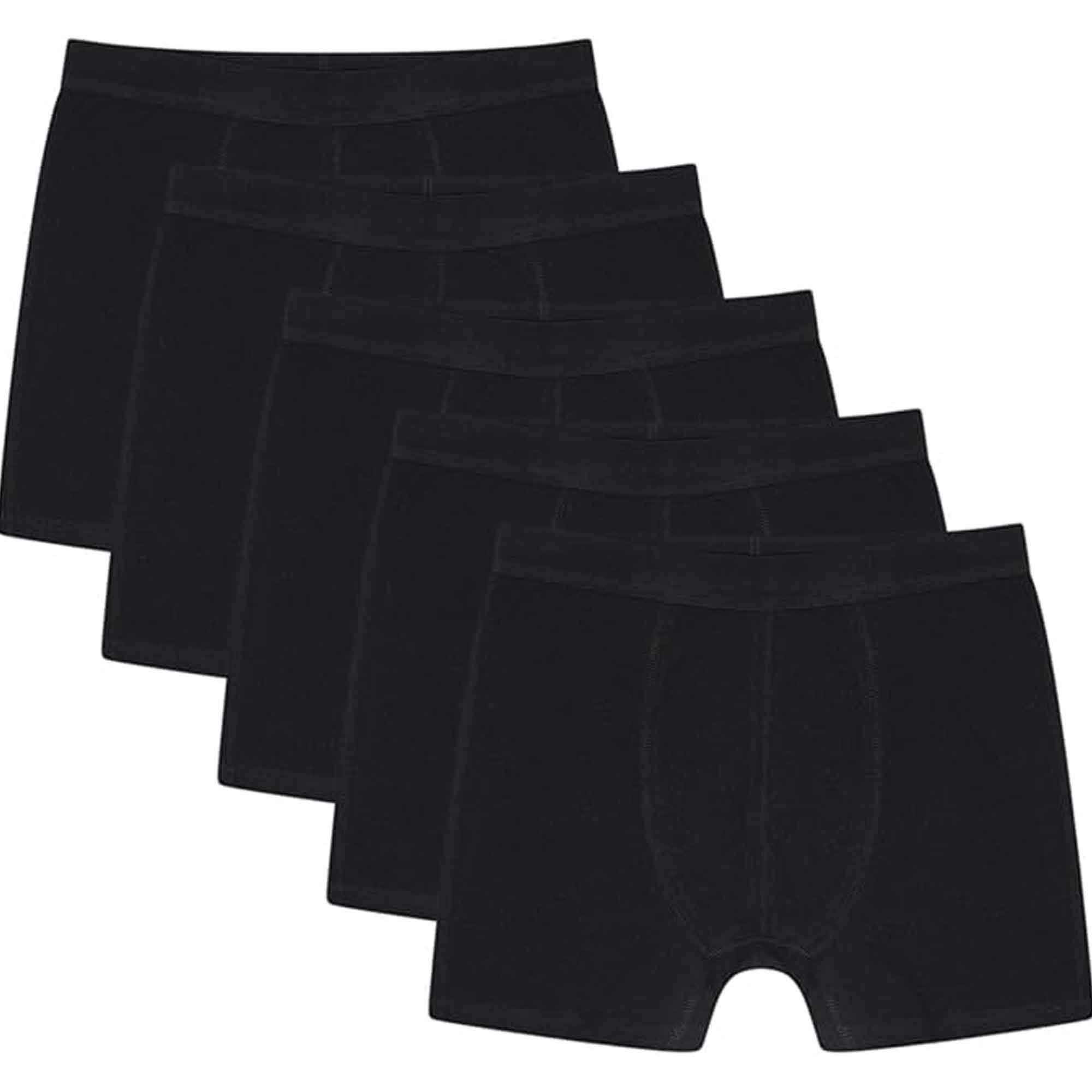 Pack Of 5 Boys' Organic Cotton Stretch Boxer Trunks For Kids' Ages 5-13