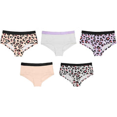 Pack Of 5 Girls' Cotton Underwear Briefs Soft Durable Comfort Fit Ages 9