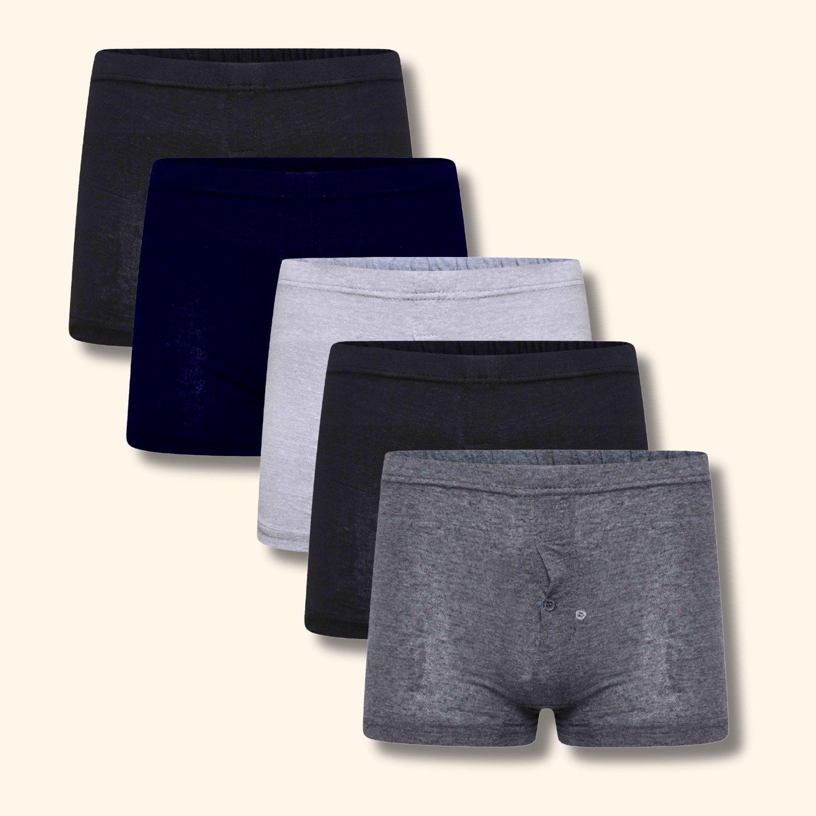 Pack Of 5 Men's Jersey Plus Size Boxer Shorts Cotton Classic Fit Underwear 2XL