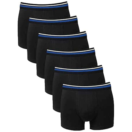 Boys' Boxer Shorts Pack Of 6 Lycra Cotton Comfortable Fit Breathable School