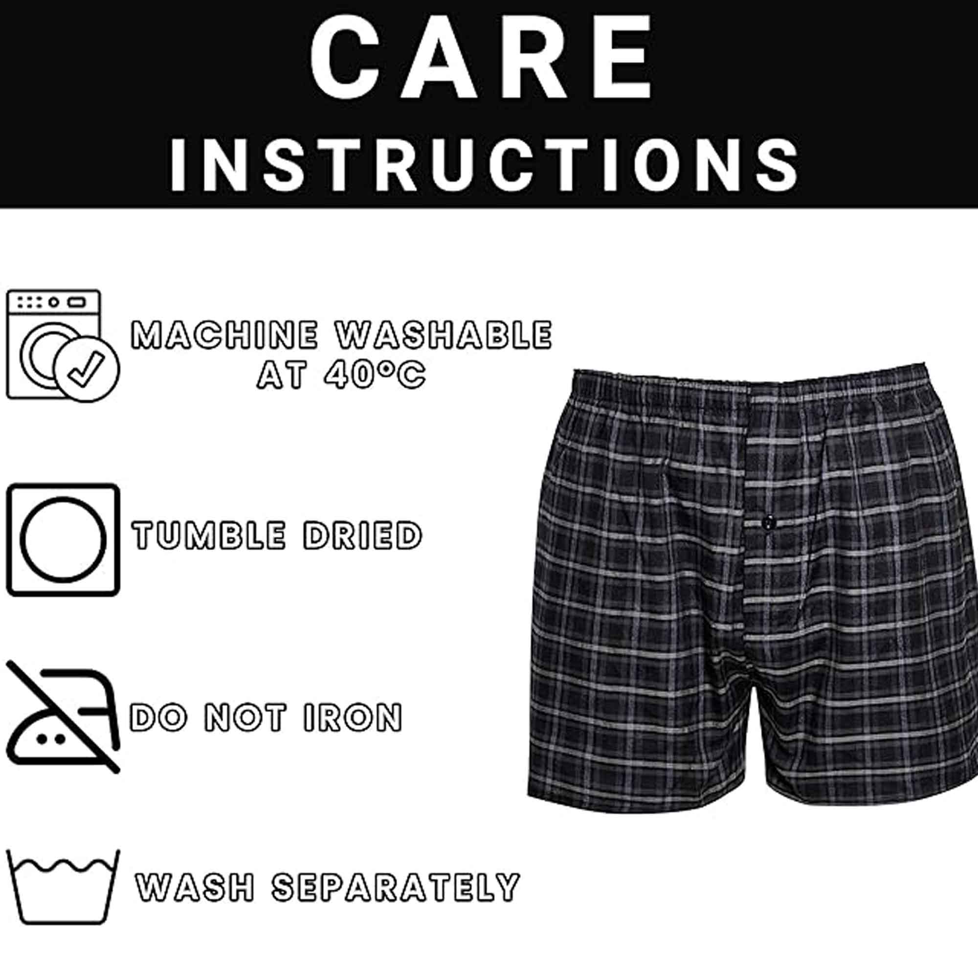 Pack Of 6 Boys' Loose Fit Woven Boxer Shorts Cotton Mix Breathable