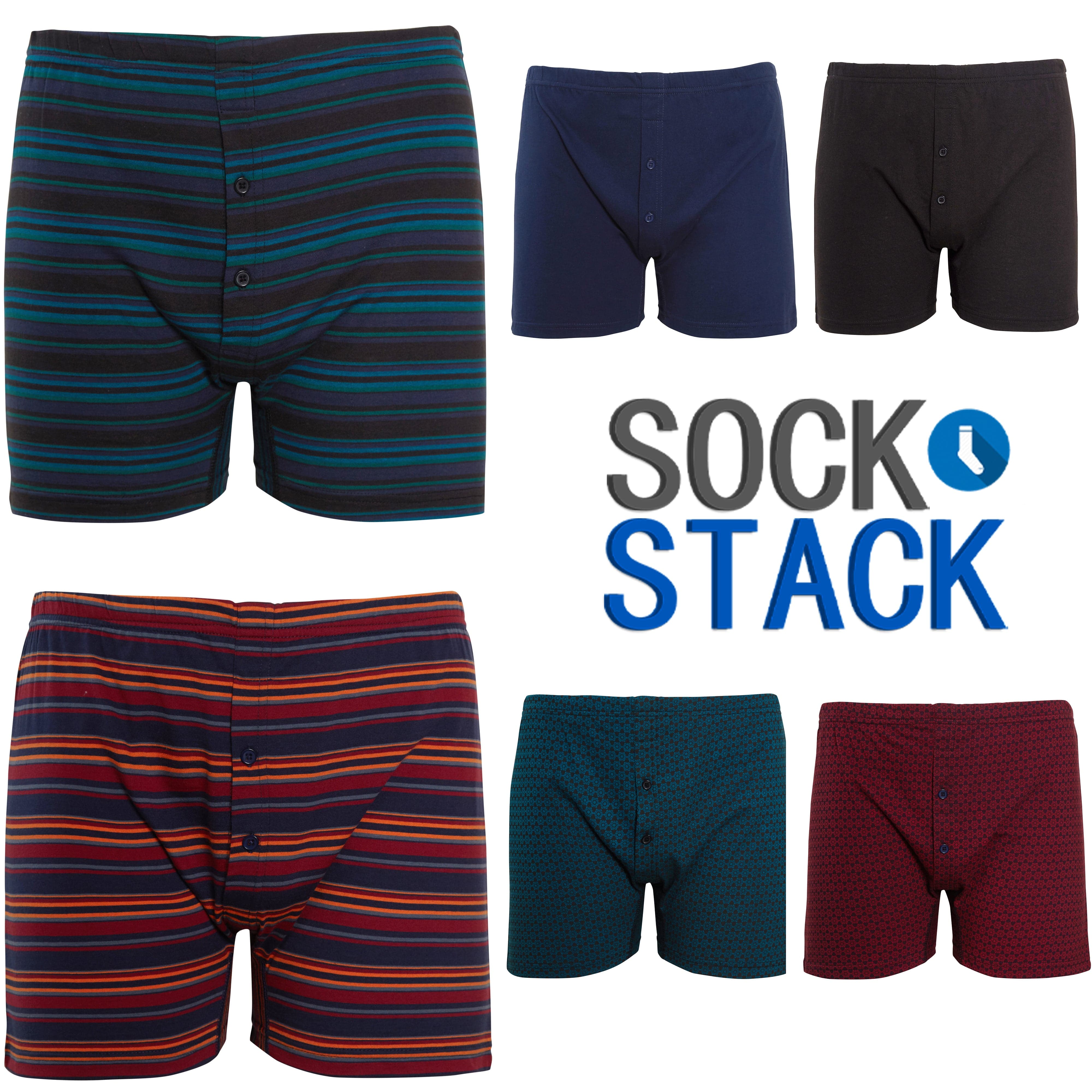 Men's Jersey Boxer Shorts Pack Of 6 Classic Fit Underwear Stretch Comfort