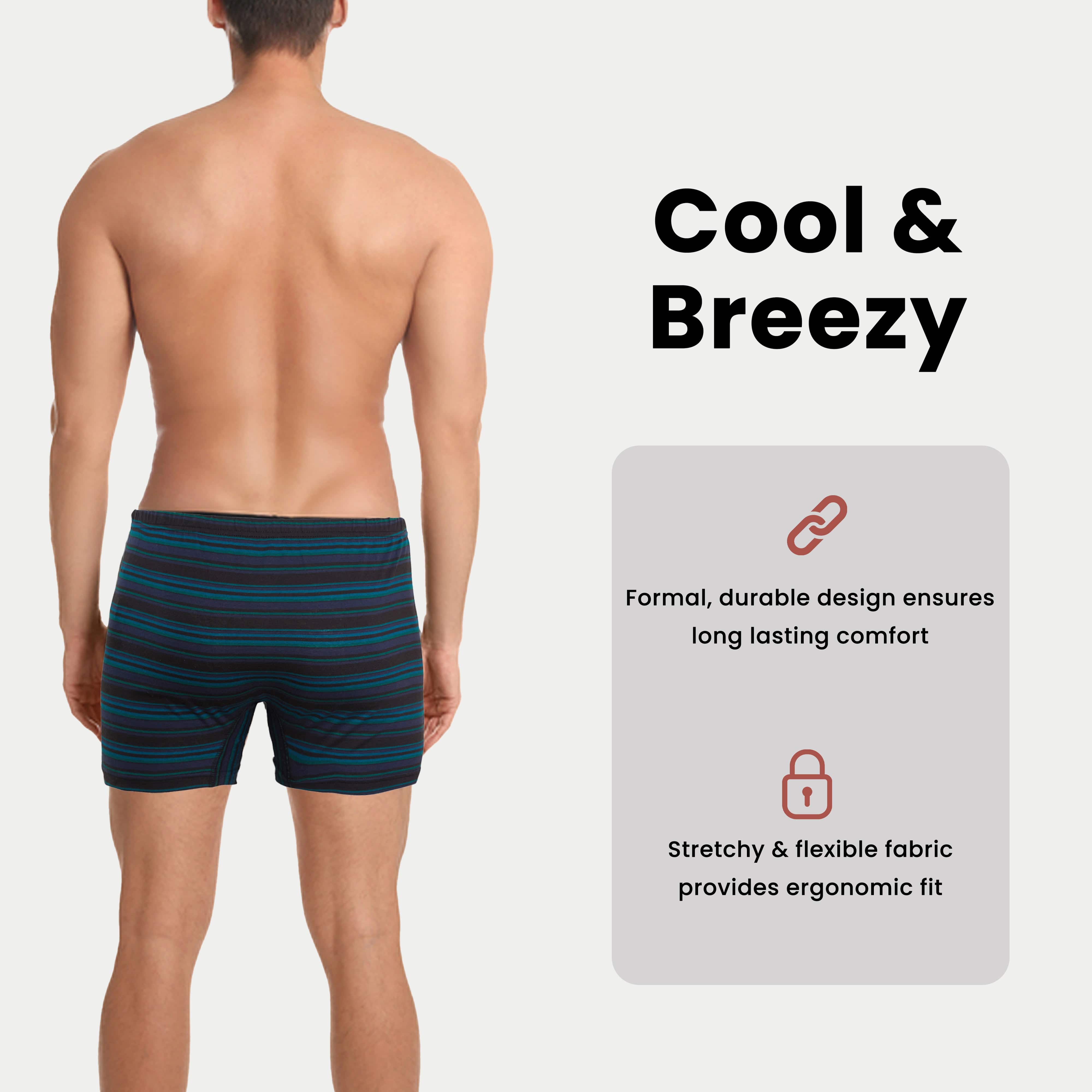 Men's Jersey Boxer Shorts Pack Of 6 Classic Fit Underwear Stretch Comfort