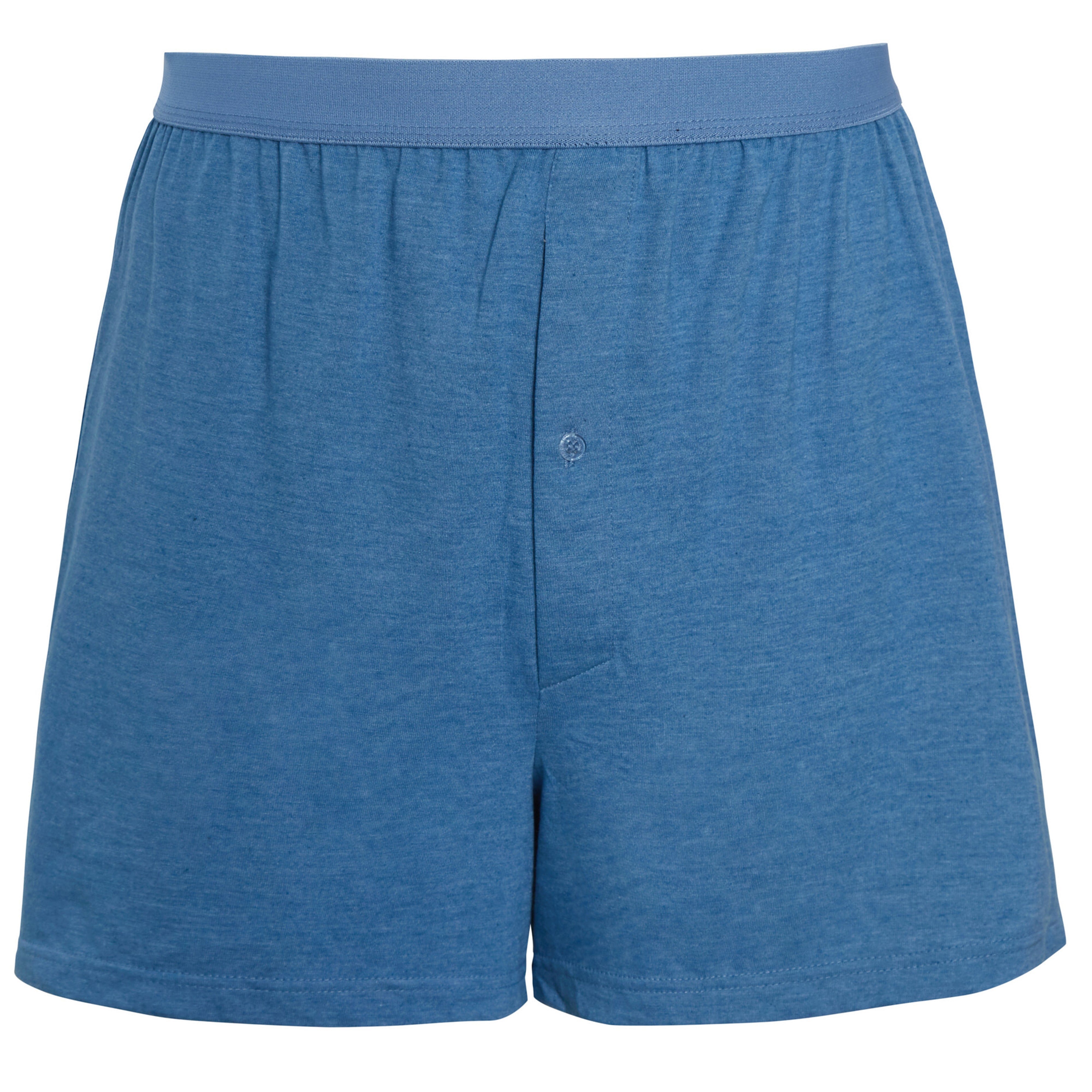 Men's Boxer Shorts Pack Of 6 Loose Fit Cotton-Blend Jersey With Button Fly