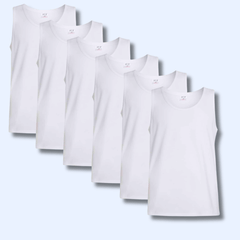 Men's Gym Muscle Vests 6 Pack – Cotton Blend, Fitted