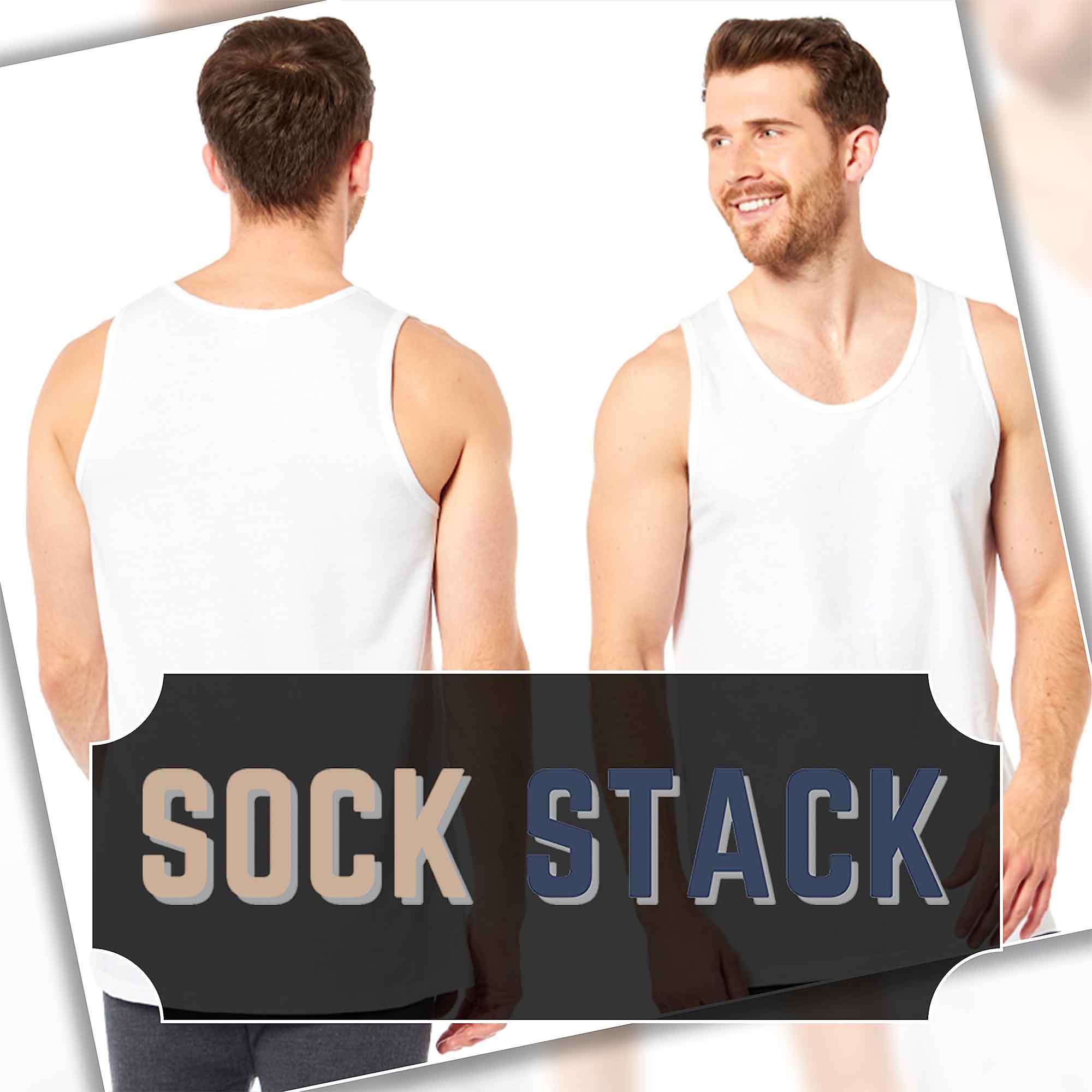 Men's Gym Muscle Vests 6 Pack – Cotton Blend, Fitted