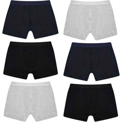 Pack Of 6 Men's Cotton Rich Comfort Fit Boxer Trunks Breathable Stretch