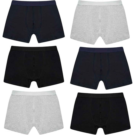 Pack Of 6 Men's Cotton Rich Comfort Fit Boxer Trunks Breathable Stretch
