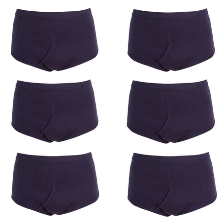 Pack Of 6 Men's Organic Cotton Y Front Underpants Breathable Moisture Wicking