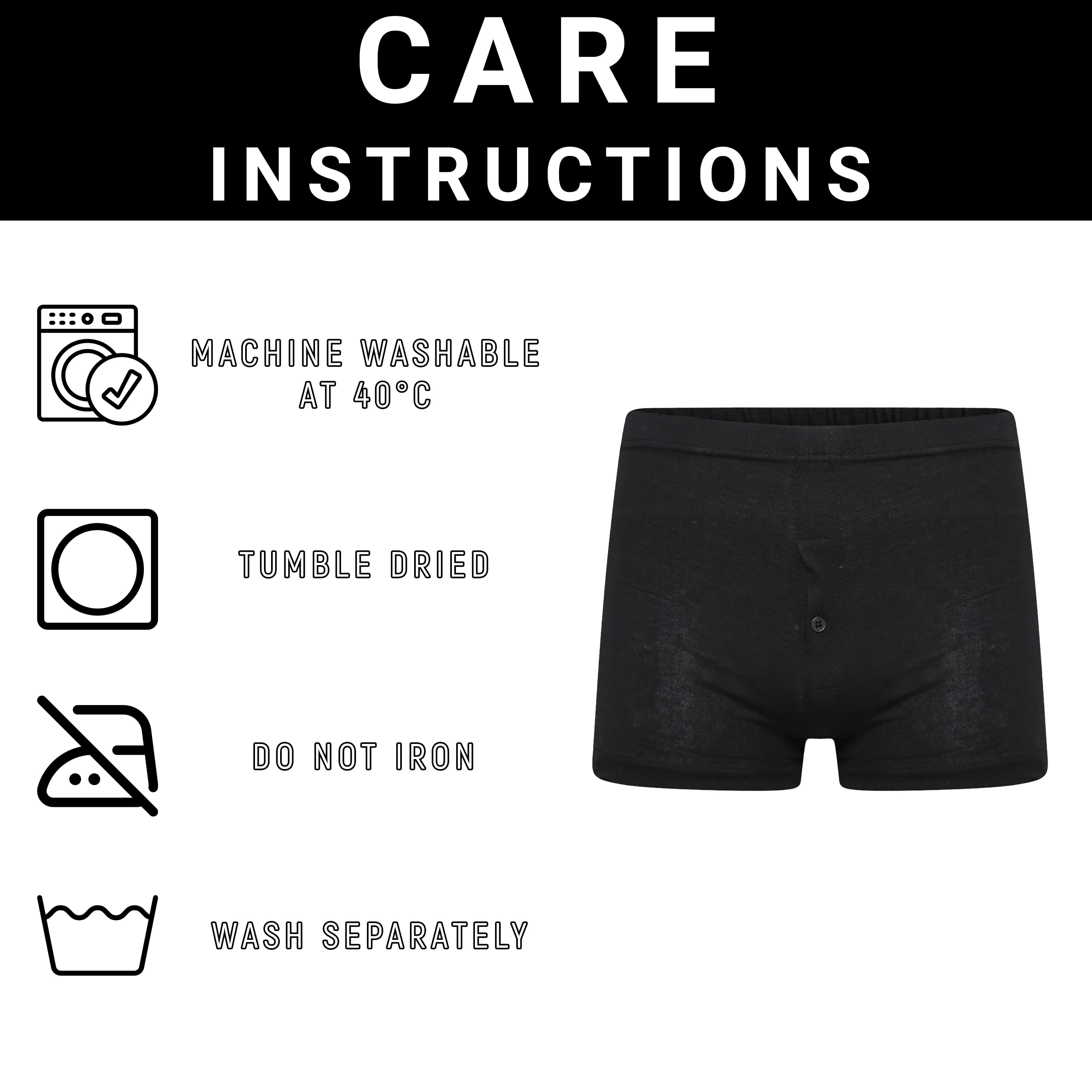 Men's Jersey Boxer Shorts Cotton Rich Button Fly Pack Of 6