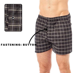 Pack Of 6 Men's Loose Fit Boxers With Comfort Waistband Button Fly